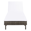 Safavieh Cam Wicker and Rattan Sunlounger in Gray / Brown / White