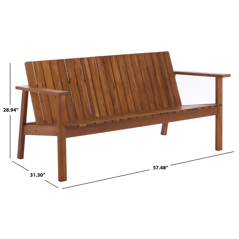 Safavieh Fallon Wood Bench in Natural