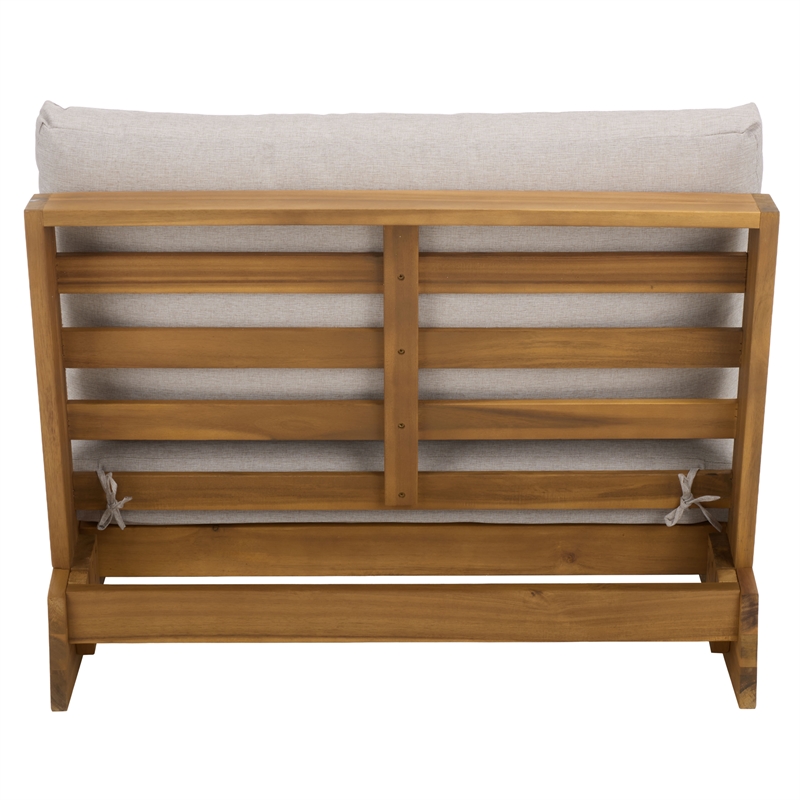 Safavieh Duncan Wood Chair Set of 2 in Natural / Light Gray