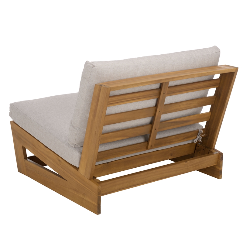 Safavieh Duncan Wood Chair Set of 2 in Natural / Light Gray