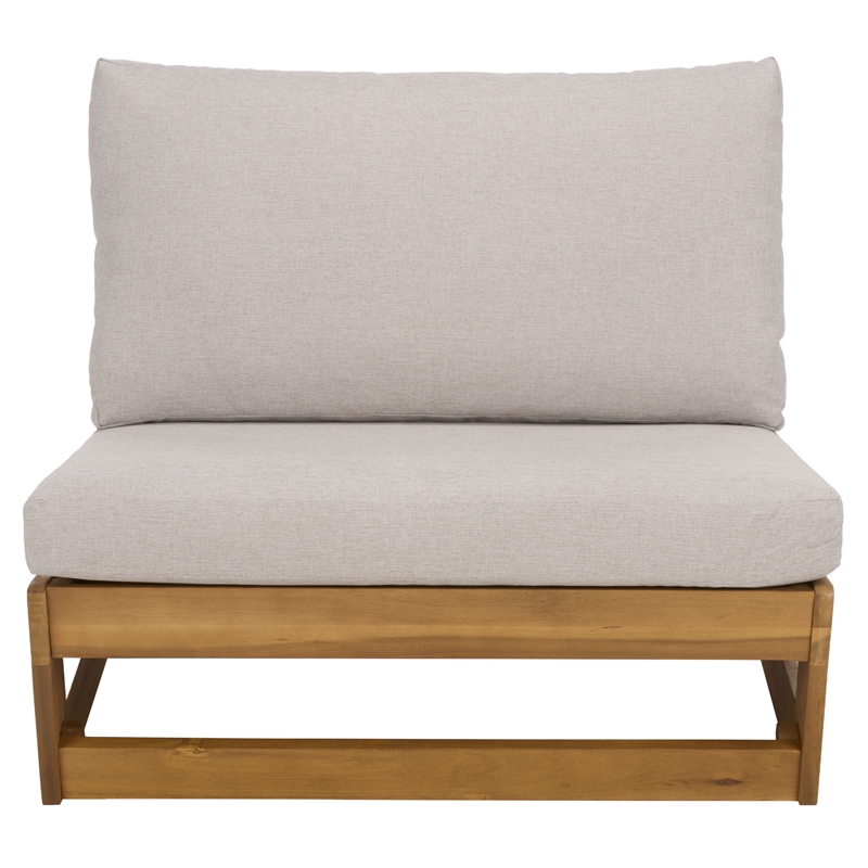 Safavieh Duncan Wood Chair Set of 2 in Natural / Light Gray