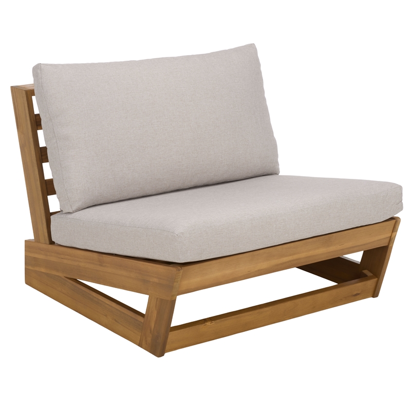 Safavieh Duncan Wood Chair Set of 2 in Natural / Light Gray
