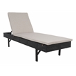 Safavieh Cam Wicker and Rattan Sunlounger in Black / Light Gray
