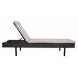 Safavieh Cam Wicker and Rattan Sunlounger in Black / Light Gray