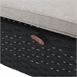 Safavieh Cam Wicker and Rattan Sunlounger in Black / Light Gray