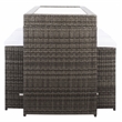 Safavieh Horus Wicker and Rattan Dining Set in Gray / Brown / White