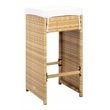 Safavieh Horus Wicker and Rattan Dining Set in Natural / White