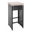 Safavieh Horus Wicker and Rattan Dining Set in Black / Light Gray