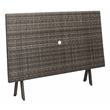 Safavieh Akita Wicker and Rattan Folding Table in Gray / Brown / White