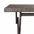 Safavieh Akita Wicker and Rattan Folding Table in Gray / Brown / White