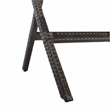 Safavieh Akita Wicker and Rattan Folding Table in Gray / Brown / White