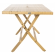 Safavieh Akita Wicker and Rattan Folding Table in Natural / White