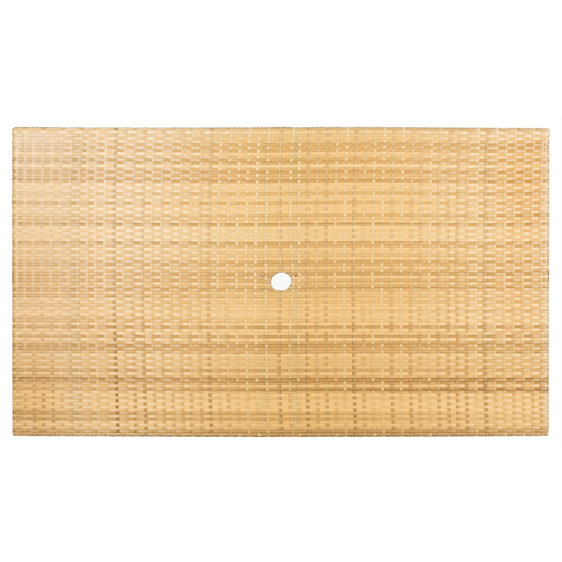 Safavieh Akita Wicker and Rattan Folding Table in Natural / White