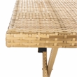 Safavieh Akita Wicker and Rattan Folding Table in Natural / White