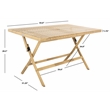 Safavieh Akita Wicker and Rattan Folding Table in Natural / White