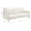 Safavieh Chrissie Wood Patio Sofa in White