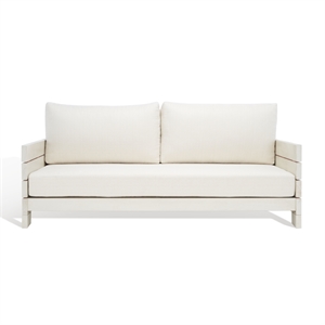 Safavieh Chrissie Wood Patio Sofa in White