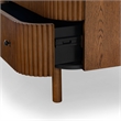 Safavieh Shelbie 6 Drawer Reeded Wood Dresser in Oak / Black