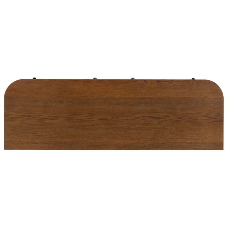 Safavieh Shelbie 6 Drawer Reeded Wood Dresser in Oak / Black
