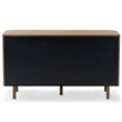 Safavieh Shelbie 6 Drawer Reeded Wood Dresser in Oak / Black