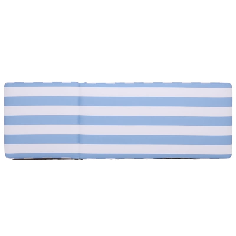 Safavieh Gillian Steel and Fabric Daybed in Tan / Baby Blue