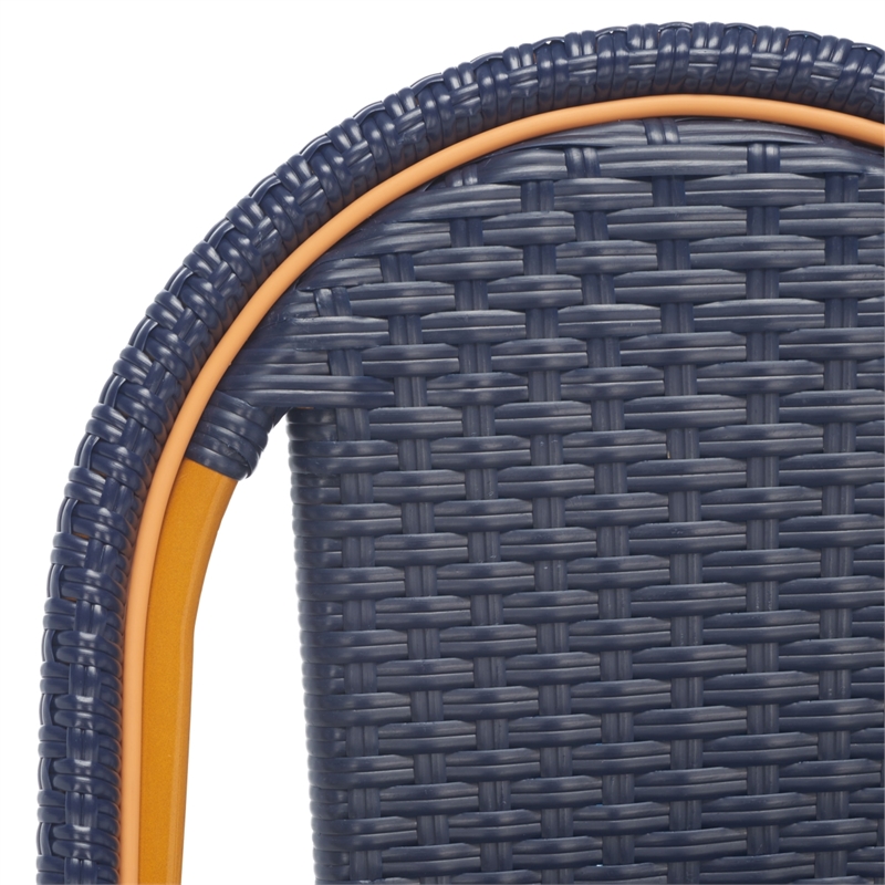 Safavieh California Metal Side Chair in Navy