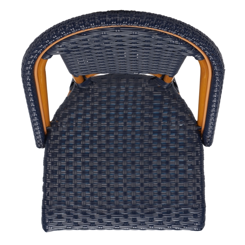 Safavieh California Metal Side Chair in Navy