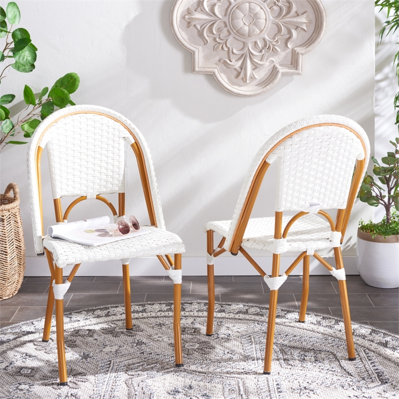 Safavieh California Metal Side Chair  in White