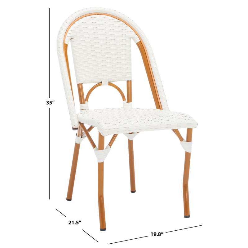 Safavieh California Metal Side Chair  in White