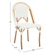 Safavieh California Metal Side Chair  in White