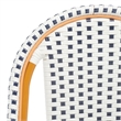 Safavieh California Metal Side Chair  in White / Navy