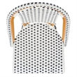 Safavieh California Metal Side Chair  in White / Navy
