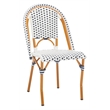 Safavieh California Metal Side Chair  in White / Navy