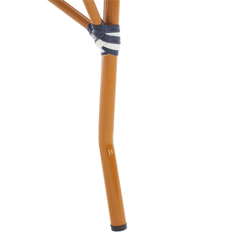 Safavieh California Metal Side Chair  in White / Navy