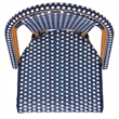 Safavieh California Metal Side Chair  in Navy / White