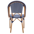 Safavieh California Metal Side Chair  in Navy / White