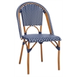 Safavieh California Metal Side Chair  in Navy / White