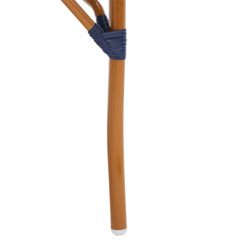 Safavieh California Metal Side Chair  in Navy / White
