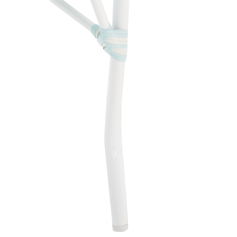 Safavieh California Metal Side Chair in Baby Blue / White
