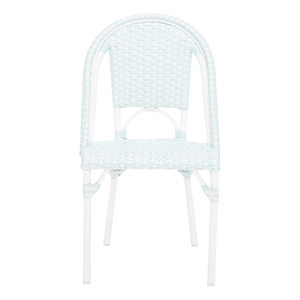Safavieh California Metal Side Chair in Baby Blue / White
