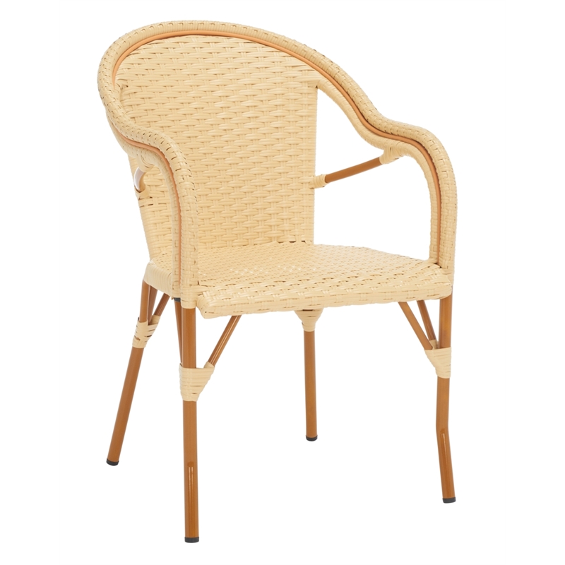 Safavieh California Metal Armchair  in Natural
