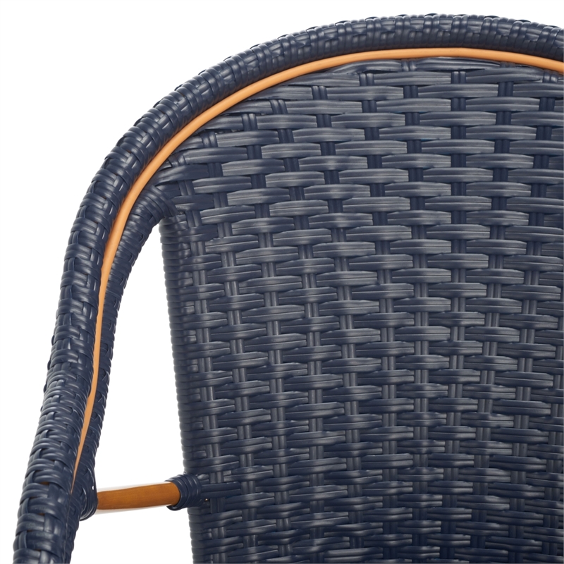 Safavieh California Metal Armchair  in Navy
