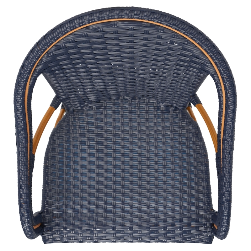 Safavieh California Metal Armchair  in Navy