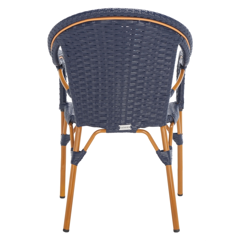 Safavieh California Metal Armchair  in Navy