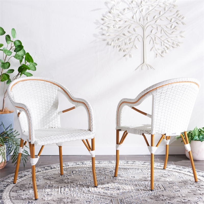 Safavieh California Metal Armchair  in White