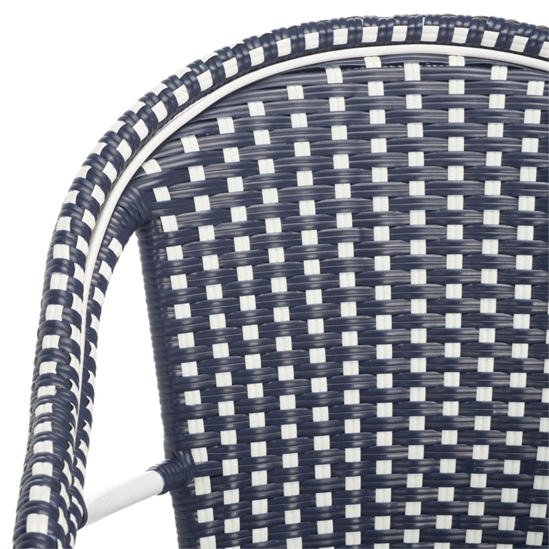 Safavieh California Metal Armchair  in Navy / Navy