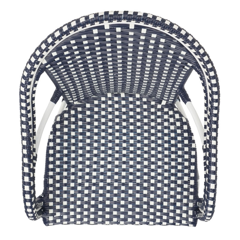 Safavieh California Metal Armchair  in Navy / Navy