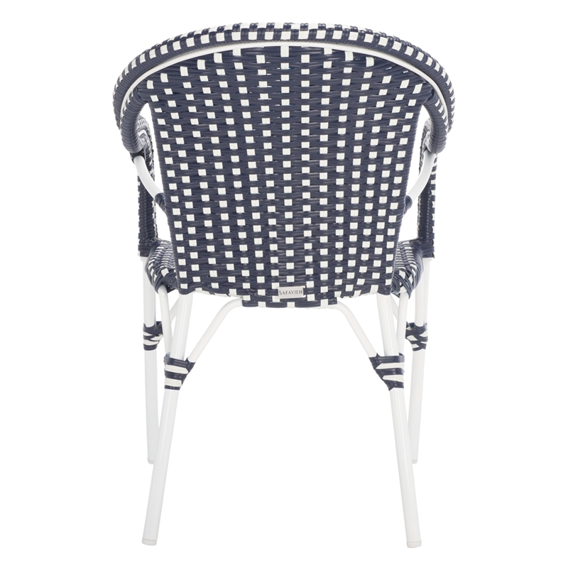 Safavieh California Metal Armchair  in Navy / Navy