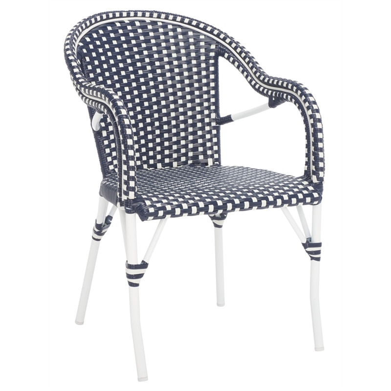 Safavieh California Metal Armchair  in Navy / Navy
