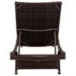 Safavieh Alex Quick Dry Metal and Rattan Foam Lounger in Brown / Taupe